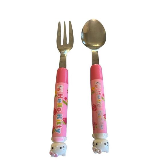Vintage Sanrio Hello Kitty spoon and fork set - Picture 1 of 2